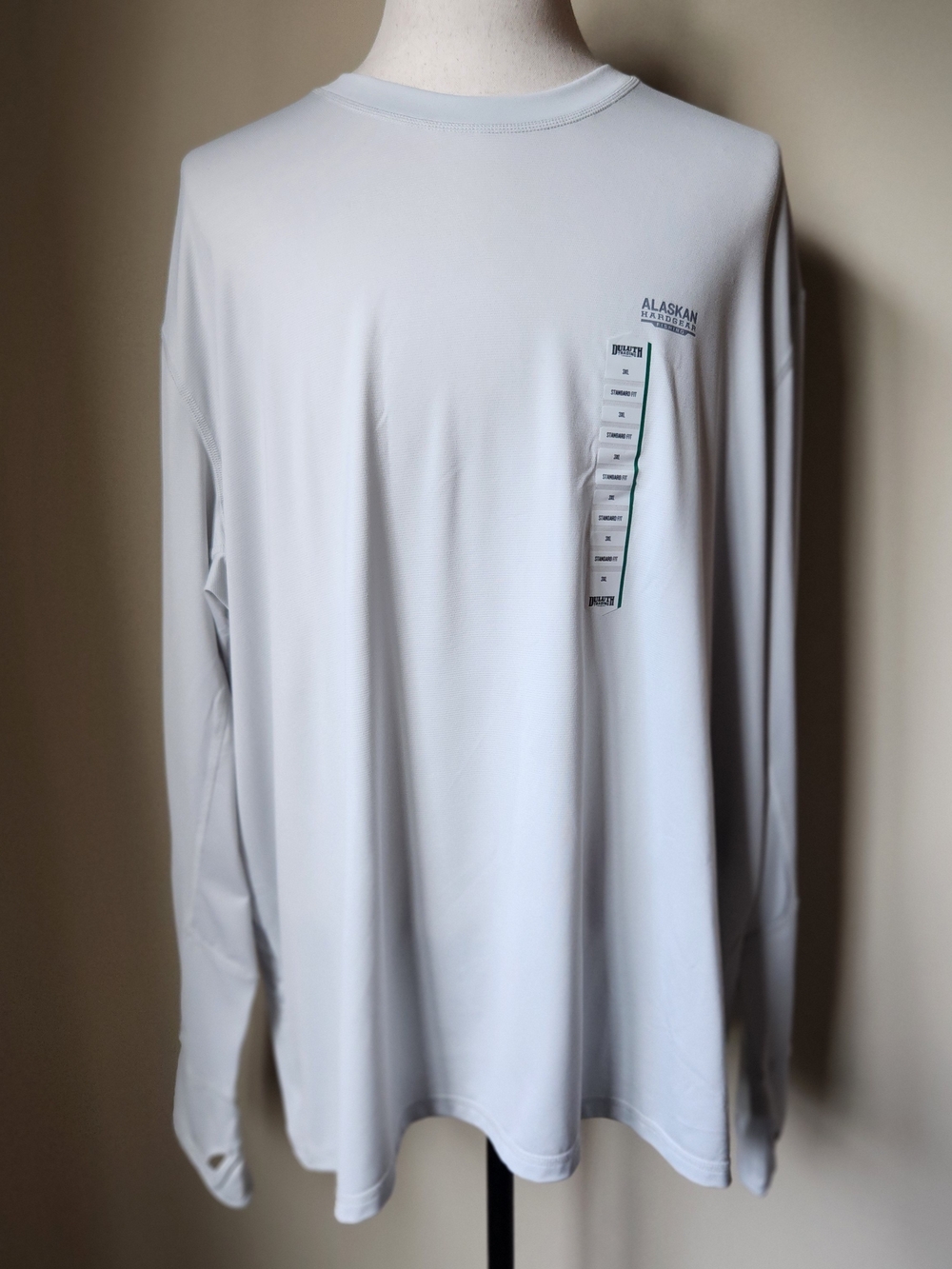 NWT Duluth Alaskan Hardgear Fishing AKHG Tun-Dry Long Sleeve Shirt Men 3XL Cream